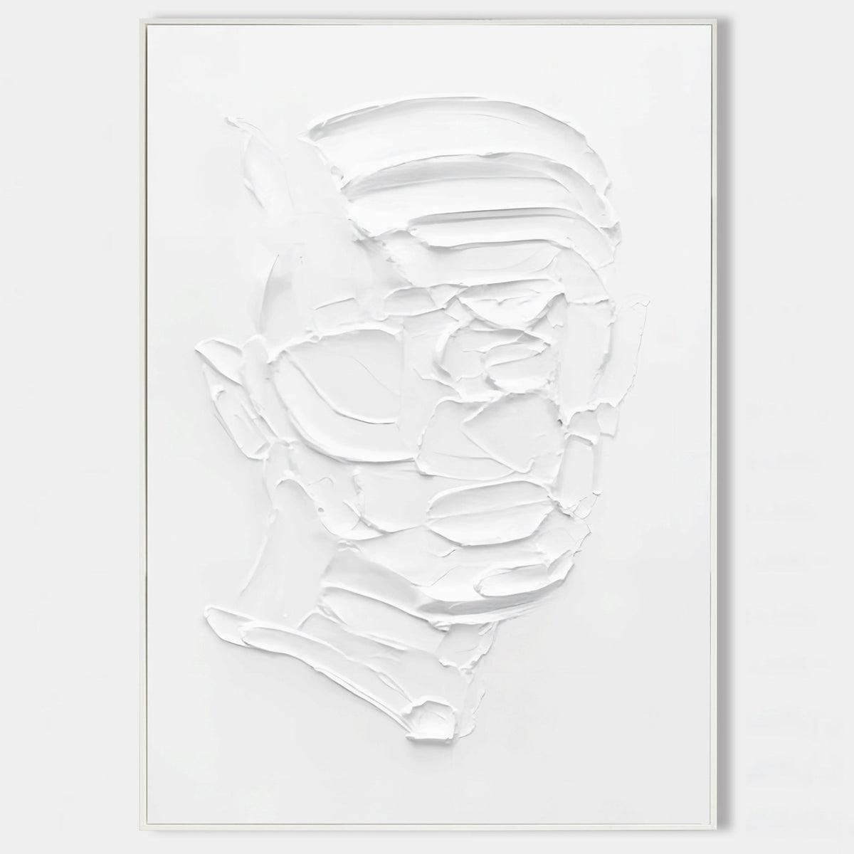 White Relief Portrait in Profile