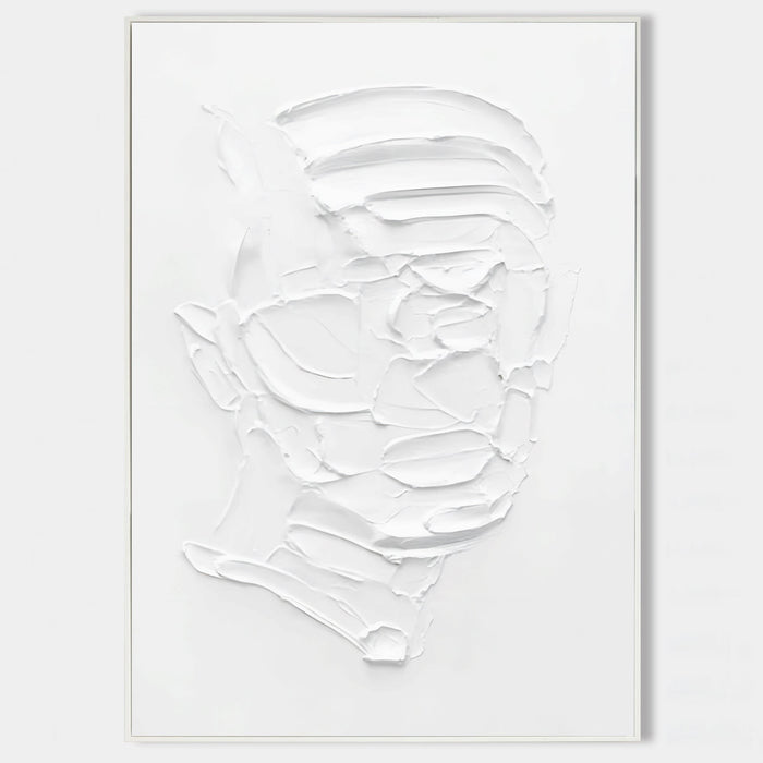 White Relief Portrait in Profile