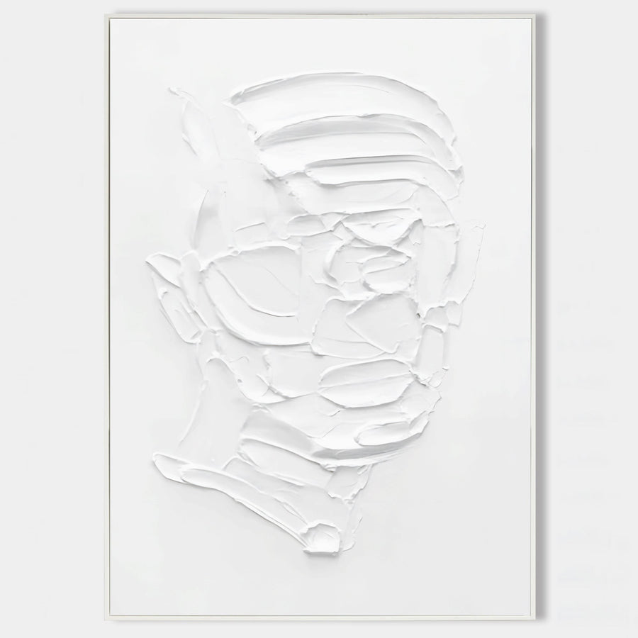 White Relief Portrait in Profile