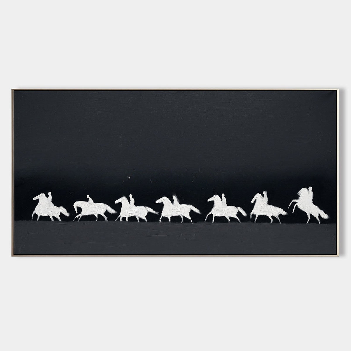 White Riders Across a Night Field