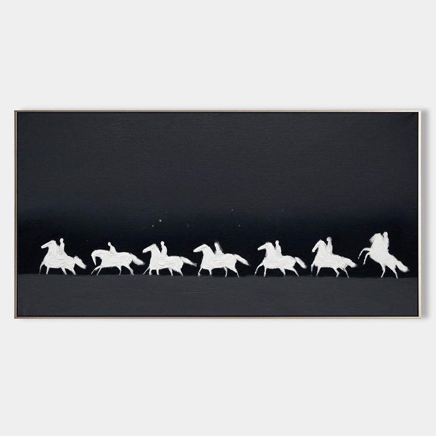 White Riders Across a Night Field