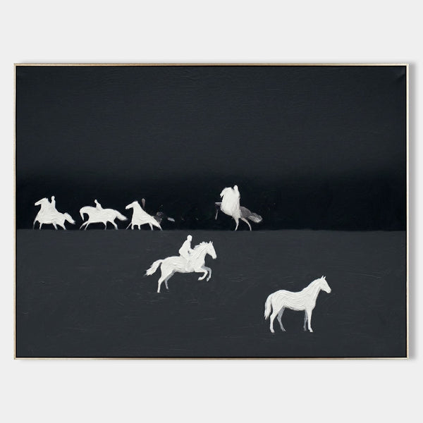 White Riders on a Midnight Field