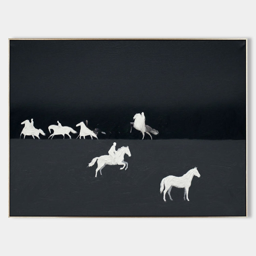 White Riders on a Midnight Field