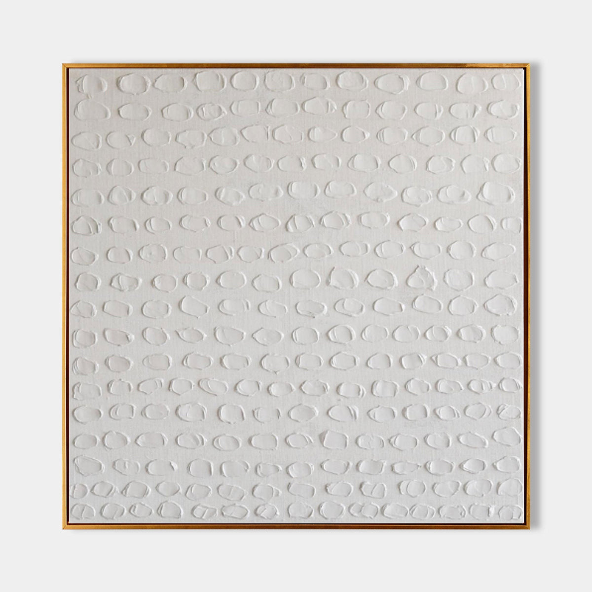 White Rows of Raised Ovals