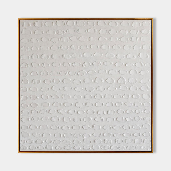 White Rows of Raised Ovals