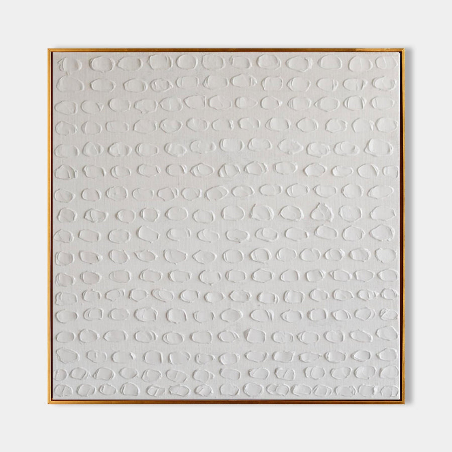 White Rows of Raised Ovals