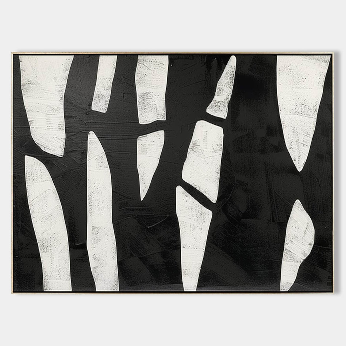 White Shards on Black Ground