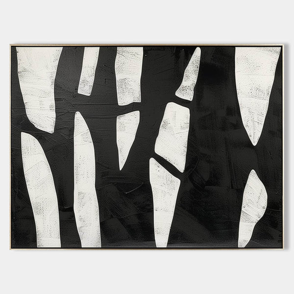 White Shards on Black Ground