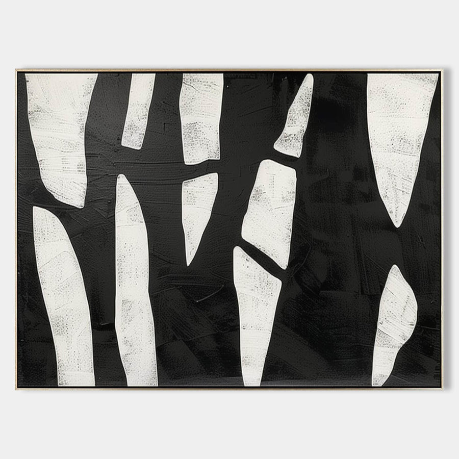 White Shards on Black Ground