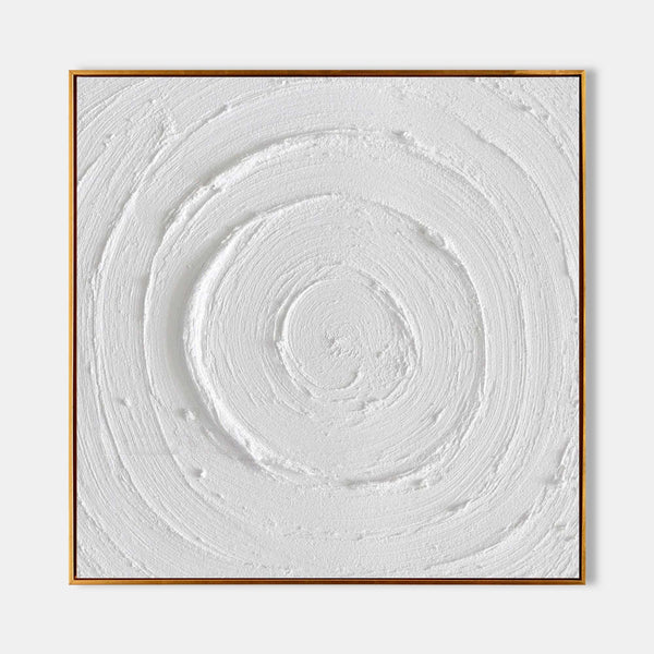 White Spiral Plaster Relief