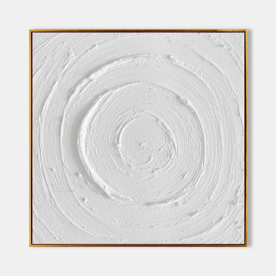 White Spiral Plaster Relief