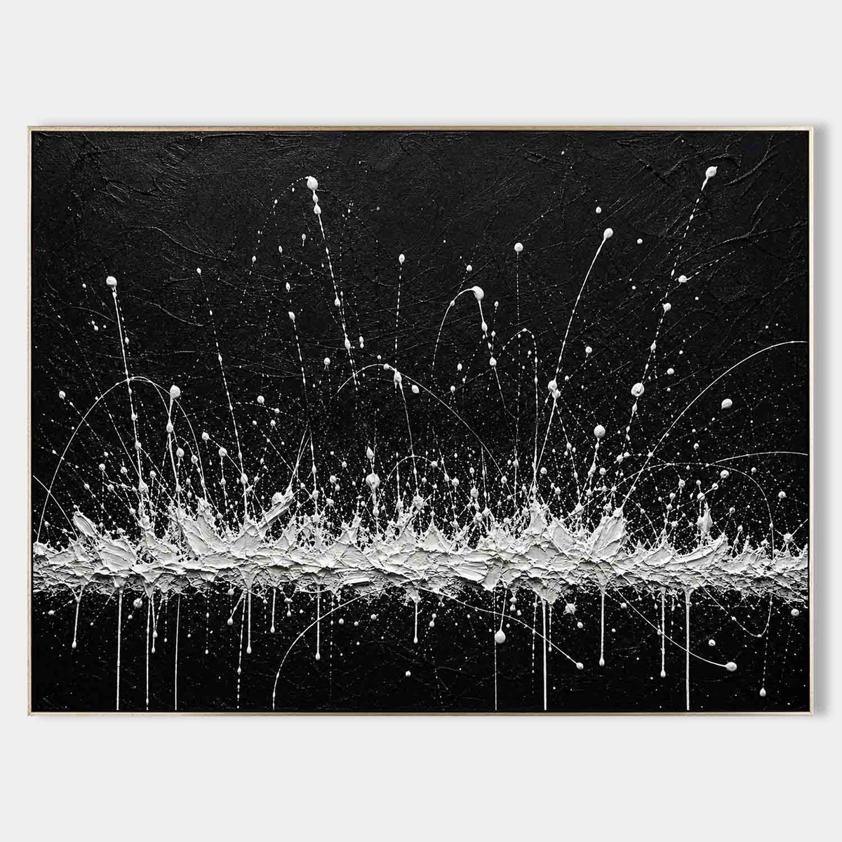 White Splash Across Black Night