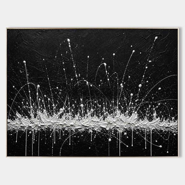 White Splash Across Black Night