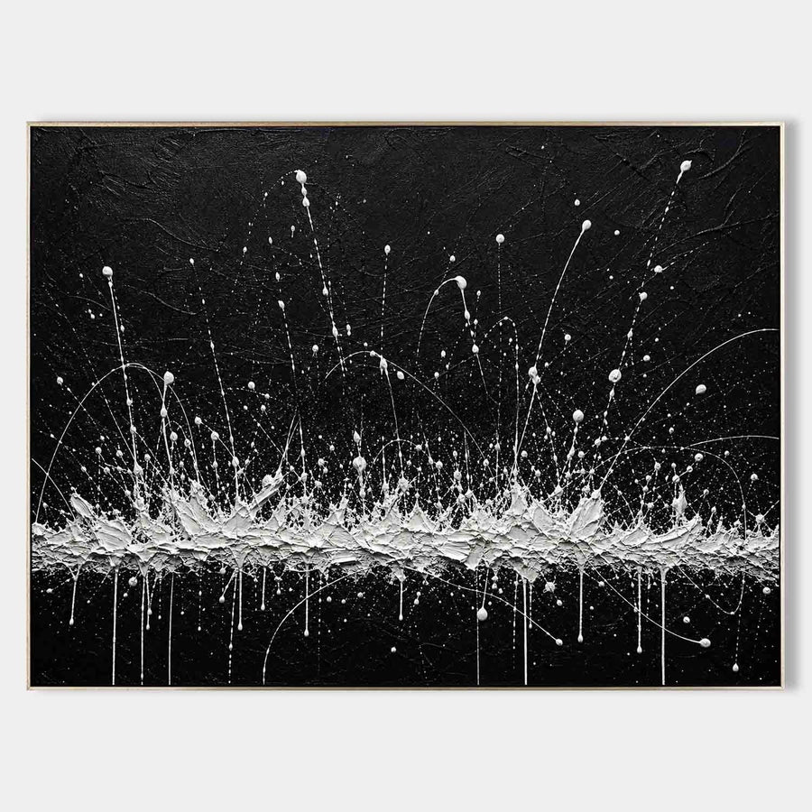 White Splash Across Black Night