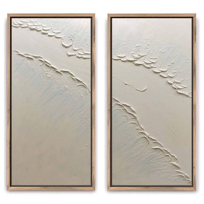 White Surf Lines on Pale Sand