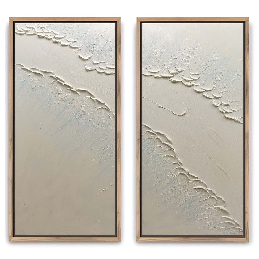 White Surf Lines on Pale Sand
