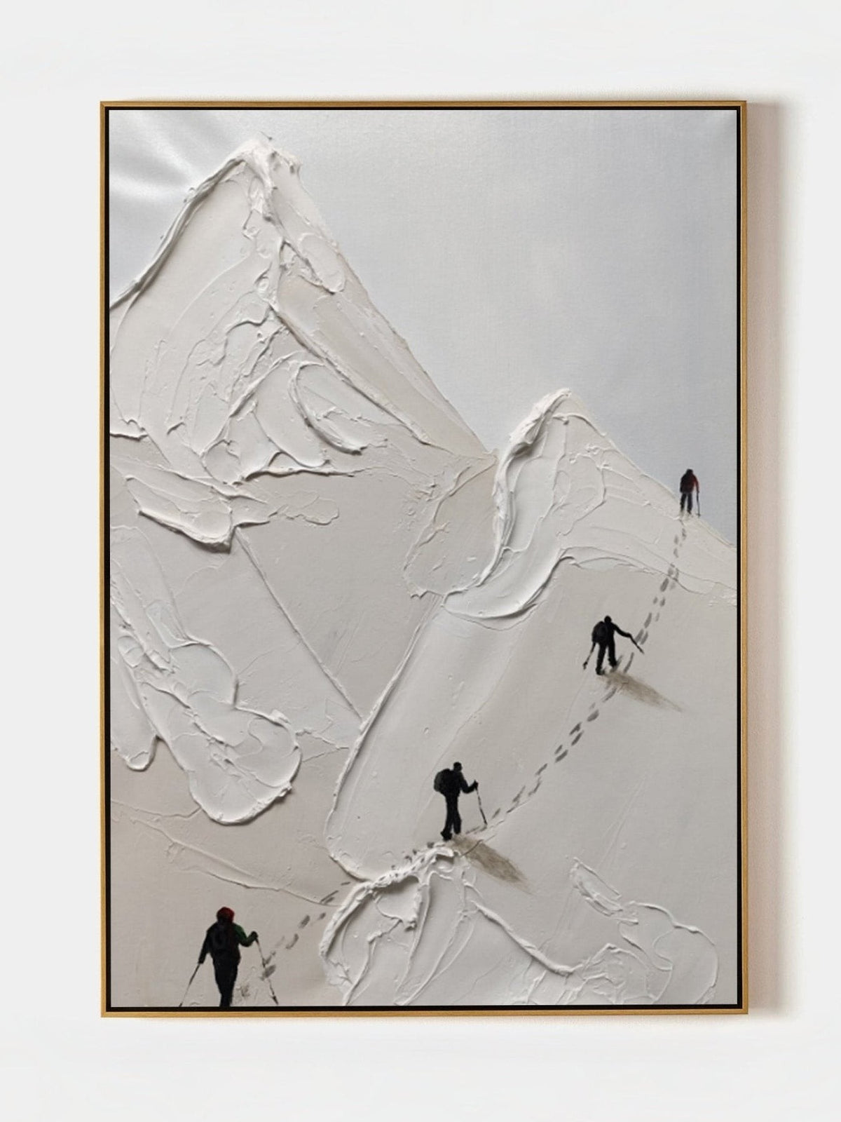 White Textured Plaster Wall Art Vertical