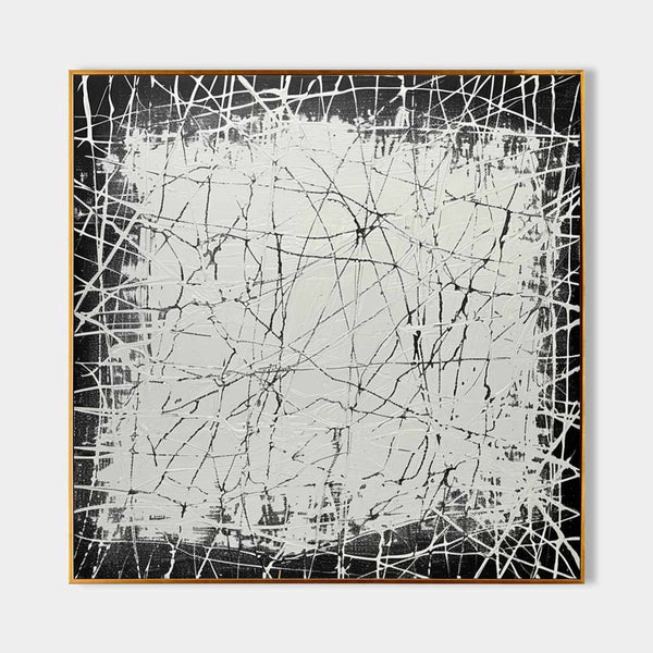 White Web Over Black Ground