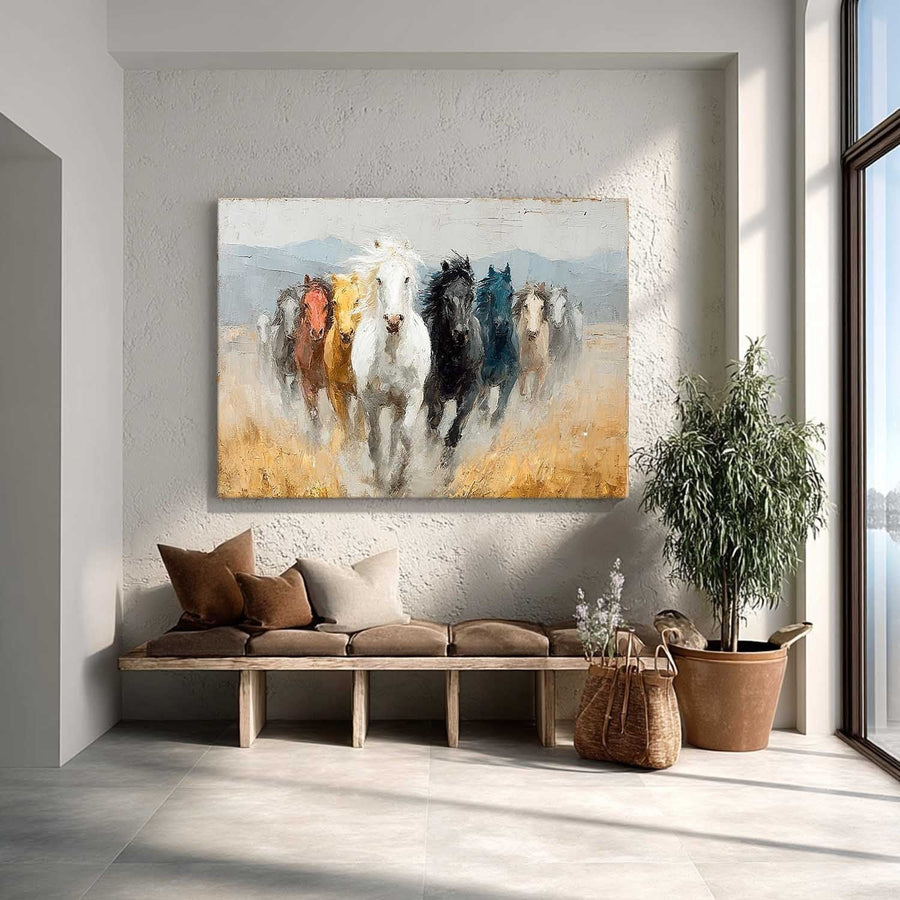 Wild Horses Across Golden Plains